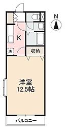 フェニックス18 3階1Kの間取り