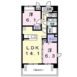 間取図画像 2LDK