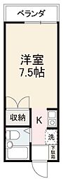 スバルハイツ 1Kの間取図画像