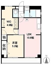 楠上ビューハイツ 1LDKの間取図画像