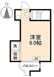 メゾンドミュゼ ワンルームの間取図画像