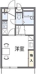 レオパレスコージコート 1Kの間取図画像