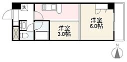 ル・ベールドゥ 1Kの間取図画像