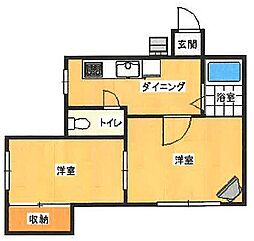 シャンボール瀬戸 2Kの間取図画像