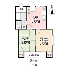 フォーレスK 2DKの間取図画像