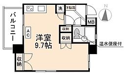 R-RESIDENCETAKAMATSU ワンルームの間取図画像