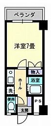 ロゼ三条 1Kの間取図画像