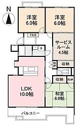 オリエントコート三条 3SLDKの間取図画像