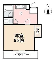 ディエス西宝町 1Kの間取図画像