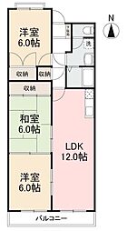 ファミール木太 3LDKの間取図画像