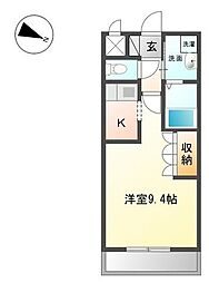 ラ・フォルテ 1Kの間取図画像