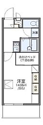 レオパレスcartier勅使K 1Kの間取図画像
