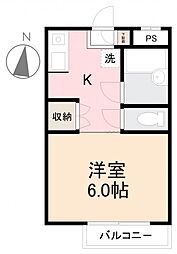 コーポイシダ 1Kの間取図画像