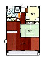 アビタシオンN・Y・K 2LDKの間取図画像