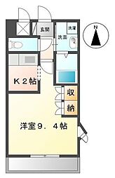 ピアリー 1Kの間取図画像