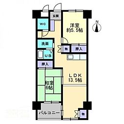 シティラック高松A 2LDKの間取図画像