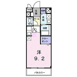 モルティ・MK ワンルームの間取図画像