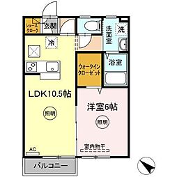 ファームライフ三谷 1LDKの間取図画像