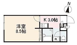 サンライズ林 1Kの間取図画像