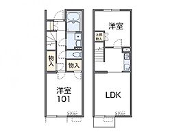 レオネクストキズナ 2LDKの間取図画像