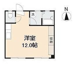 プレシャスタイムSuns ワンルームの間取図画像