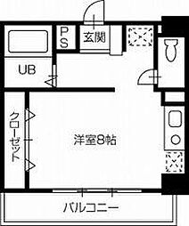パテルノステル ワンルームの間取図画像