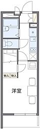 レオパレスアステック 1Kの間取図画像