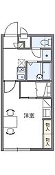 レオパレス向日葵 1Kの間取図画像