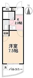 ブルーベルSAITO 1Kの間取図画像