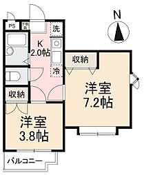 グランドハイツ 2Kの間取図画像