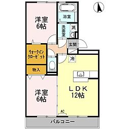 ルコネッサンス 2LDKの間取図画像