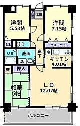アヴェニール藤塚 3LDKの間取図画像