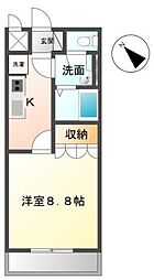 プリマヴェーラ 1Kの間取図画像