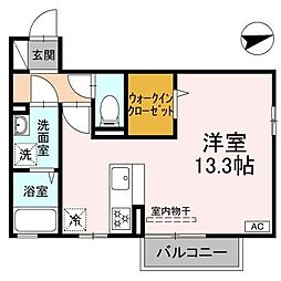 エストヴィアーレ ワンルームの間取図画像