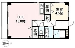グランフォーレ三条 1LDKの間取図画像