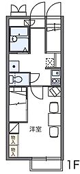 レオパレス四季 1Kの間取図画像