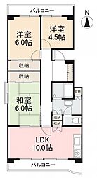 番町ハイム 3LDKの間取図画像