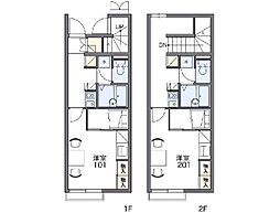 レオパレスダンダンめぐみ 1Kの間取図画像