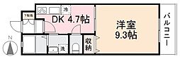 XIV常磐館 1DKの間取図画像