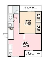 L-PLOTAPARTMENT 1LDKの間取図画像