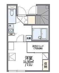 レオパレスラ・スリーズ 1Kの間取図画像