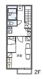 レオパレス四季 1Kの間取図画像