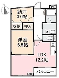 第3星野ビル 1SLDKの間取図画像