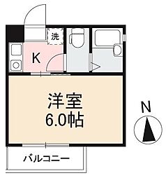 アーバン扇町 1Kの間取図画像