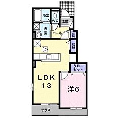 フォルシュ・ヴェーラ 1LDKの間取図画像