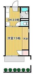 ハイムイワクラ 1DKの間取図画像
