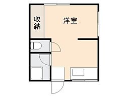 渡辺ビル ワンルームの間取図画像