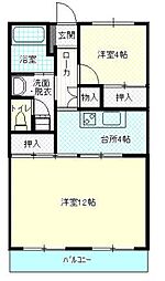 ロイヤルハイツ 2DKの間取図画像