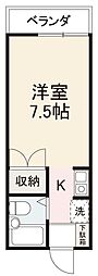 スバルハイツ 1Kの間取図画像