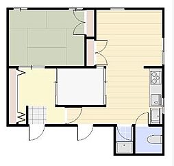 第2プラザ多賀 1LDKの間取図画像